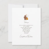 Boho minimalistische vazen bruiloft bedankkaart (Achterkant)