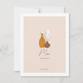 Boho minimalistische vazen bruiloft bedankkaart (Voorkant)