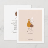 Boho minimalistische vazen bruiloft bedankkaart (Voorkant / Achterkant)