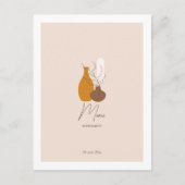 Boho minimalistische vazen bruiloft bedankt briefkaart (Voorkant)