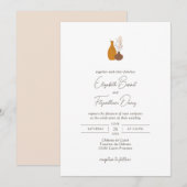 Boho minimalistische vazen bruiloft kaart (Voorkant / Achterkant)