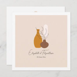 Boho minimalistische vazen bruiloft plein kaart