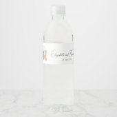 Boho minimalistische vazen bruiloft waterfles etiket (Voorkant)