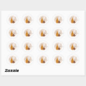 Boho minimalistische vazen gunsten ronde sticker (Vel)