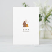 Boho minimalistische vazen | Liedverzoek + Maaltij RSVP Kaartje (Staand voorkant)