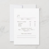 Boho minimalistische vazen | Liedverzoek + Maaltij RSVP Kaartje (Achterkant)