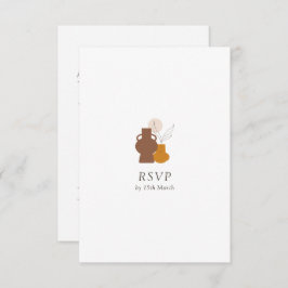 Boho minimalistische vazen | Liedverzoek + Maaltij RSVP Kaartje