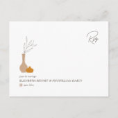 Boho minimalistische vazen | Maaltijdkeuze RSVP Briefkaart (Voorkant)