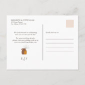 Boho minimalistische vazen slaan de datum op aankondigingskaart (Achterkant)