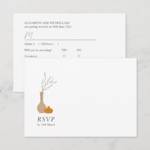 Boho minimalistische vazen   Song Request RSVP Kaartje