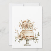 Boho-minimalistische verjaardagsuitnodiging, brunc kaart (Achterkant)