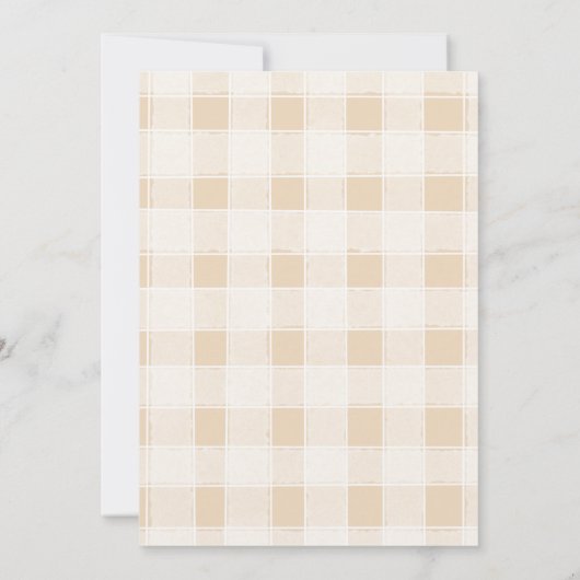 Boho Minimalistische Westerne Woestijnbruiloft Kaart (Achterkant)