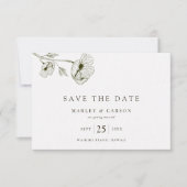 Boho Minimalistische Wilde Bloem Bruiloft Save The Date (Voorkant)