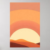 BOHO MINIMALISTISCHE ZONSONDERGANG POSTER (Voorkant)