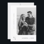 Boho minimalistische zwart-wit monogram bruiloft kaart<br><div class="desc">Introductie van de Boho Minimalist Black and White Monogram Wedding Invitation,  ideaal voor het moderne koppel dat op zoek is naar sophisticatie en romance. Deze uitnodiging is voorzien van een minimalistisch zwart-wit ontwerp,  met de nadruk op de foto van een mooi paar.</div>