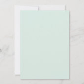 Boho Mint Amethyst Wisteria Bruiloft Kaart (Achterkant)