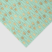 Boho Mint en Faux Gold Arrows Pattern Tissuepapier (Detail)