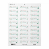 Boho Mint Green Calf Retour Adreslabels Etiket (Full Sheet)