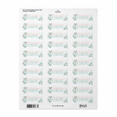 Boho Mint Green Donkey Retour Adreslabels Etiket (Full Sheet)