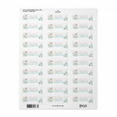 Boho Mint Green Fawn Retouradres Labels (Full Sheet)