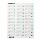 Boho Mint Green Goose Retour Adreslabels Etiket (Full Sheet)
