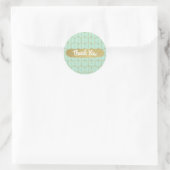 Boho Mint Green Hexagon Gold Geometric Sweet 16 Ronde Sticker (Tas)