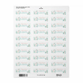Boho Mint Green Horse Retour Adreslabels Etiket (Full Sheet)