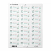 Boho Mint Green Koala Retour Adreslabels Etiket (Full Sheet)