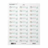 Boho Mint Green Labrador Retour Adreslabels Etiket (Full Sheet)