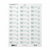 Boho Mint Green Owl Retouradres Labels (Full Sheet)