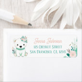 Boho Mint Green Polar Beer Retour Adreslabels Etiket (Insitu)