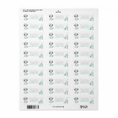 Boho Mint Green Puppy Dalmatische Terugkeer Adres Etiket (Full Sheet)