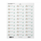 Boho Mint Green Squirrel Retour Adreslabels Etiket (Full Sheet)