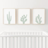 Boho Mint Groene Cactus Zuidwestelijke Kwekerij Muurkunst Sets