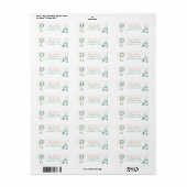 Boho Mint Groene schapen Retour Adreslabels Etiket (Full Sheet)