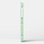 Boho Mintgroene Hexagoon Goud & Geometrische Glam Case-Mate iPhone Case (Achterkant / Links)