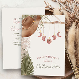 Boho Mis Quince Anos Rustiek Western Quinceanera Kaart