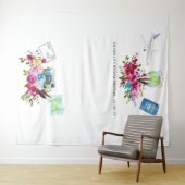 Boho Miss To Mrs Bruiloft Foto Booth Wandkleed (In Situ (horizontaal))