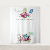 Boho Miss To Mrs Bruiloft Foto Booth Wandkleed (Voorkant)