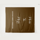 Boho "Miss to Mrs" Custom Vrijgezellenfeest Achter Wandkleed (Voorkant (horizontaal))