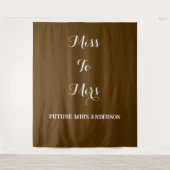 Boho "Miss to Mrs" Custom Vrijgezellenfeest Achter Wandkleed (Voorkant)