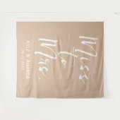 Boho Miss to Mrs Wedding Vrijgezellenfeest Backdro Wandkleed (Voorkant (horizontaal))