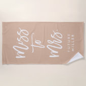 Boho Miss Wordt Mrs Bruid Wordt Toekomstige Mrs Strandlaken (Voorkant)