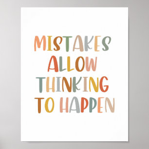 Boho Mistakes maken het mogelijk om te denken over Poster