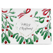 Boho Mistletoe Waterverf monogram Groot Cadeauzakje (Voorkant)