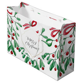 Boho Mistletoe Waterverf monogram Groot Cadeauzakje