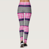 Boho Mixed Stripes Patroon Ontwerp Leggings (Achterkant)