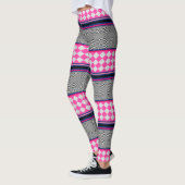 Boho Mixed Stripes Patroon Ontwerp Leggings (Links)