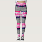 Boho Mixed Stripes Patroon Ontwerp Leggings (Voorkant)