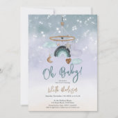 Boho mobile wieg regenboogwolken sterren baby show kaart (Voorkant)